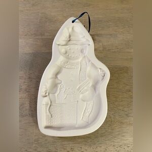 Longaberger 1997 Pottery‎ Snow Friends Cookie Mold Snowmen